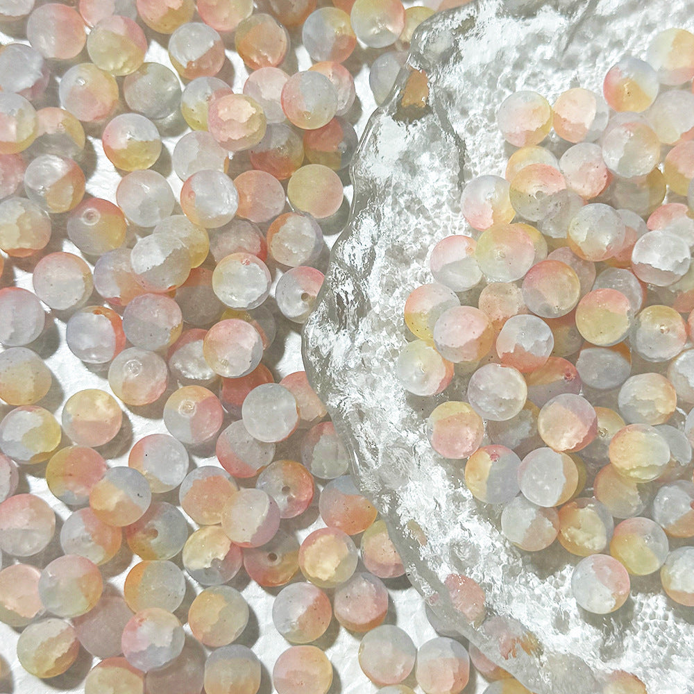 10mm Frosted Glass Beads - 39 Options Available