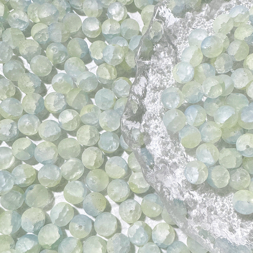 10mm Frosted Glass Beads - 39 Options Available