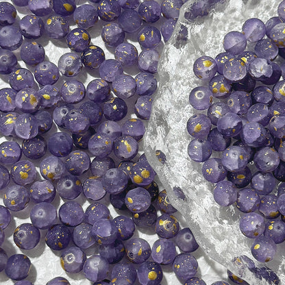 10mm Frosted Glass Beads - 39 Options Available