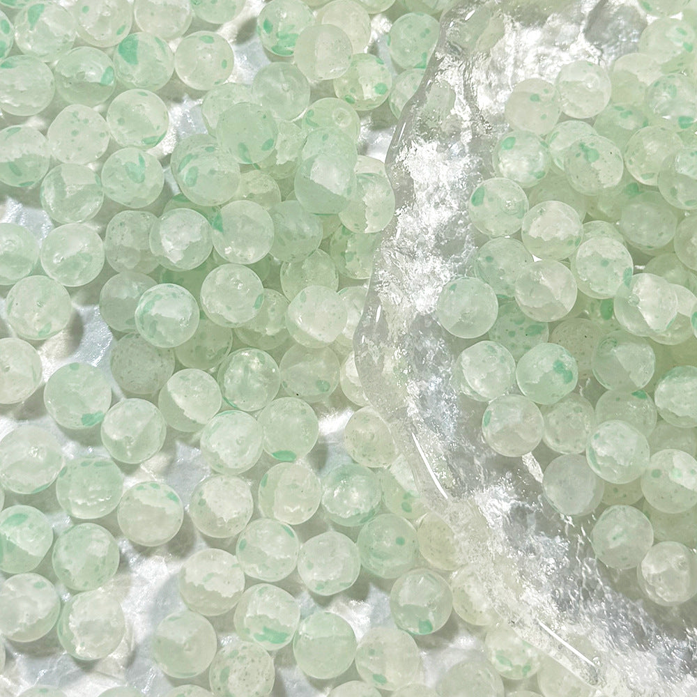 10mm Frosted Glass Beads - 39 Options Available