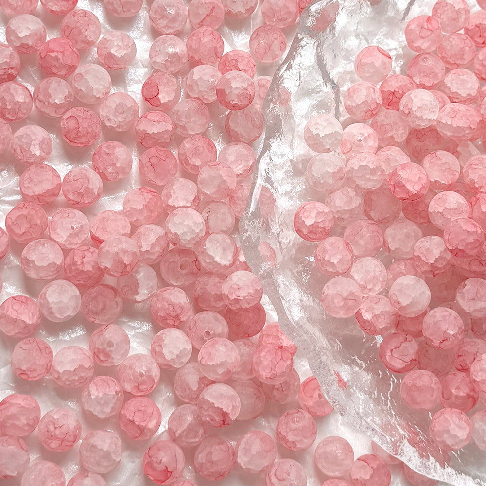 10mm Frosted Glass Beads - 39 Options Available