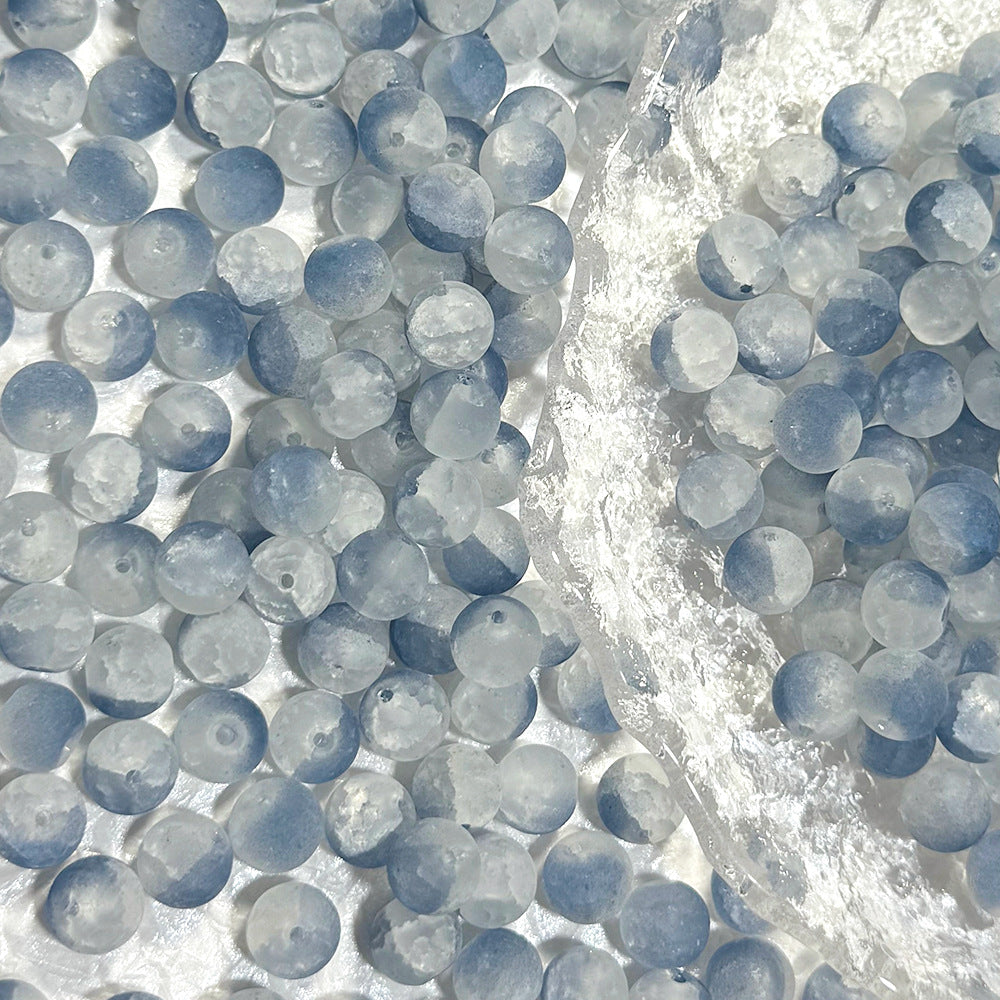 10mm Frosted Glass Beads - 39 Options Available