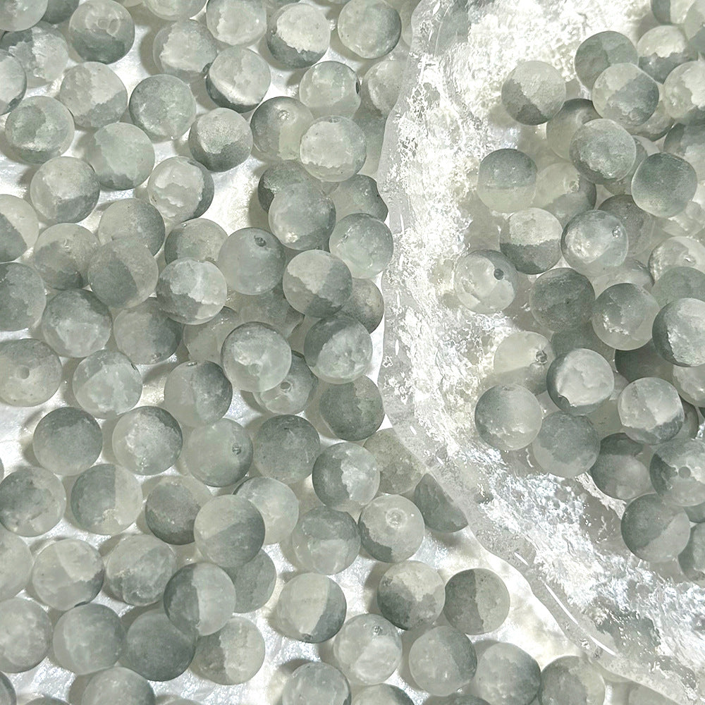 10mm Frosted Glass Beads - 39 Options Available