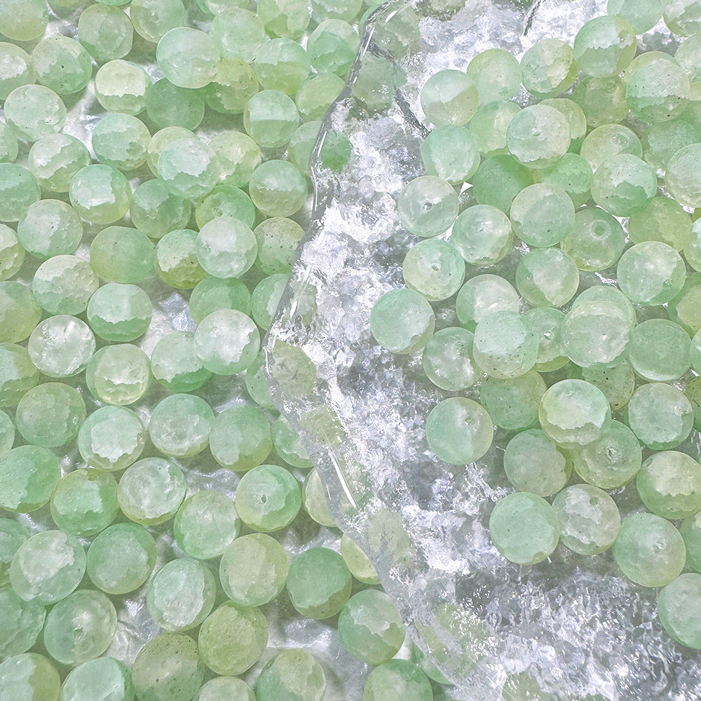 10mm Frosted Glass Beads - 39 Options Available