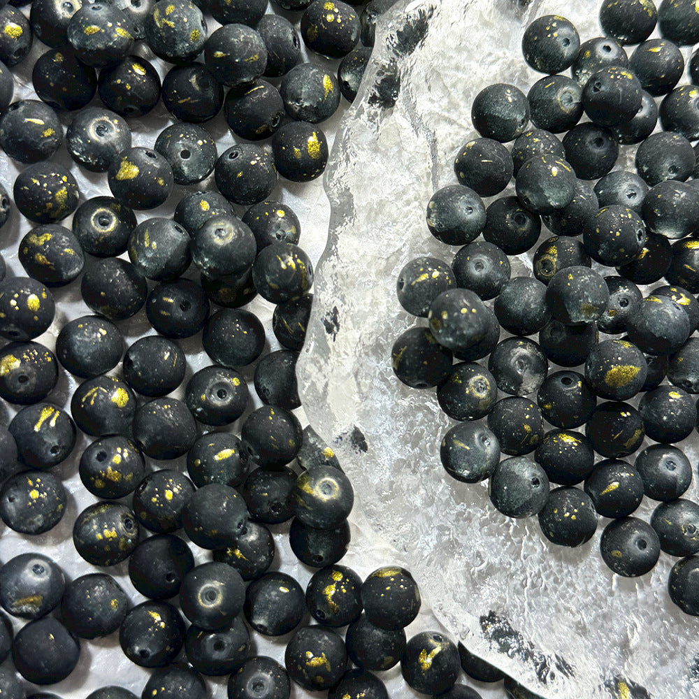 10mm Frosted Glass Beads - 39 Options Available