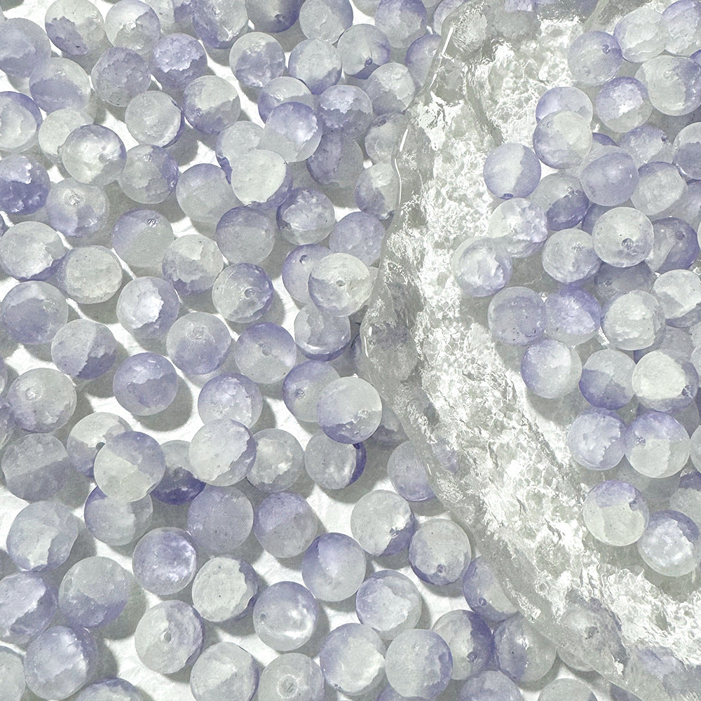 10mm Frosted Glass Beads - 39 Options Available