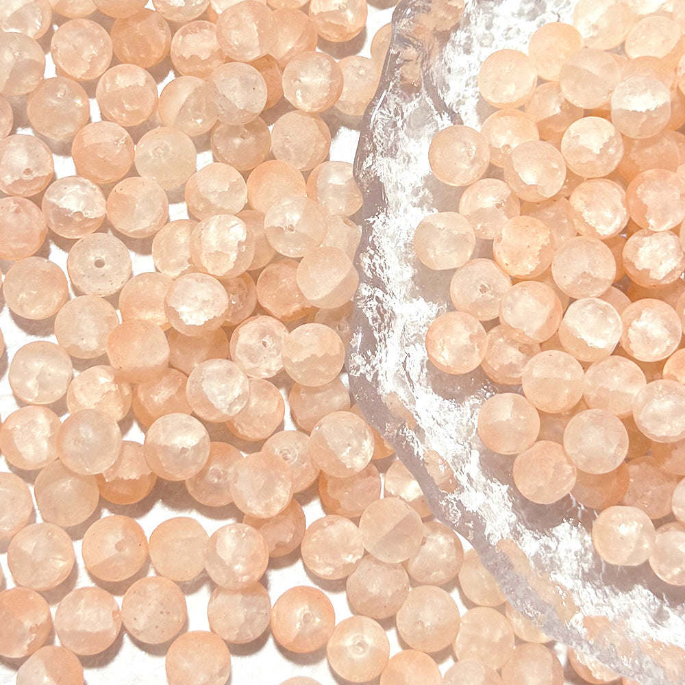 10mm Frosted Glass Beads - 39 Options Available