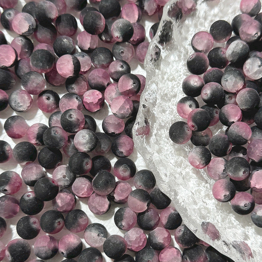 10mm Frosted Glass Beads - 39 Options Available