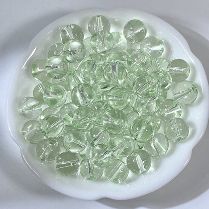 10/12mm Transparent Glass Beads - 17 Options Available