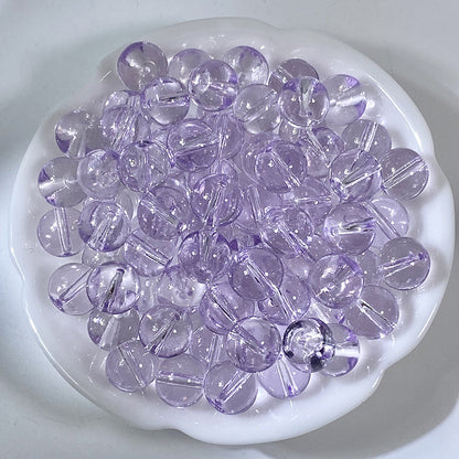 10/12mm Transparent Glass Beads - 17 Options Available