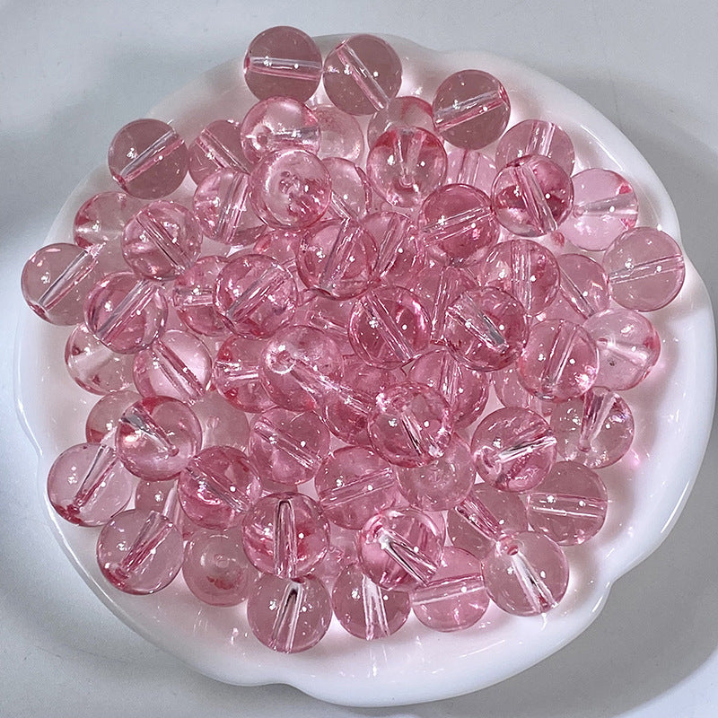 10/12mm Transparent Glass Beads - 17 Options Available