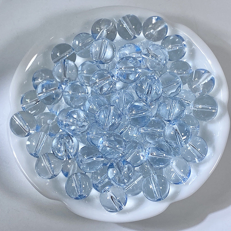 10/12mm Transparent Glass Beads - 17 Options Available