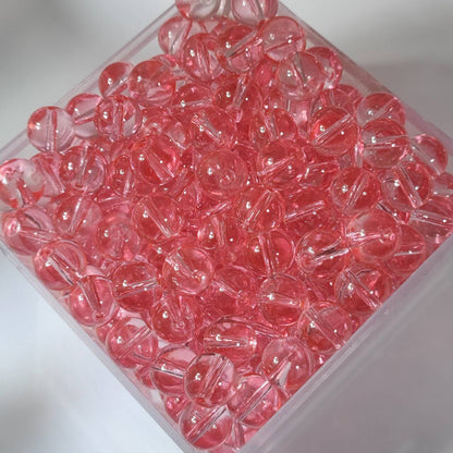 10/12mm Transparent Glass Beads - 17 Options Available