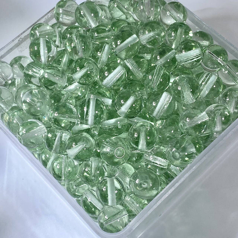 10/12mm Transparent Glass Beads - 17 Options Available