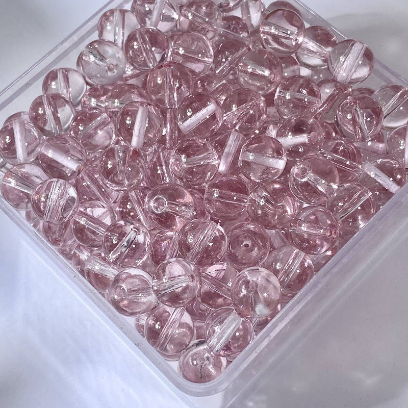 10/12mm Transparent Glass Beads - 17 Options Available