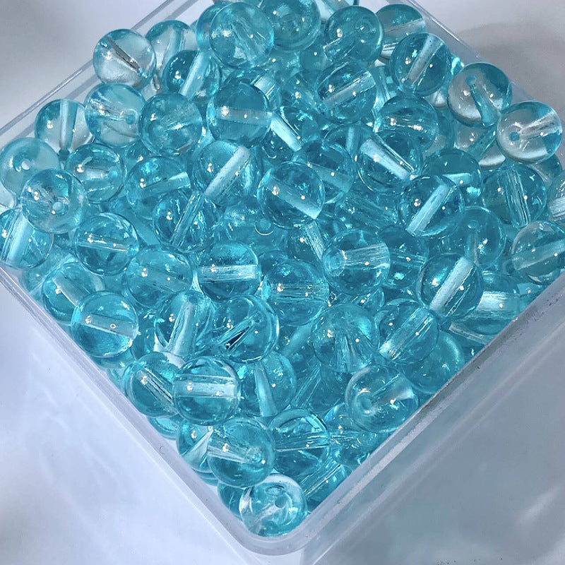 10/12mm Transparent Glass Beads - 17 Options Available