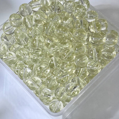 10/12mm Transparent Glass Beads - 17 Options Available