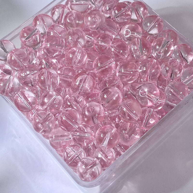 10/12mm Transparent Glass Beads - 17 Options Available