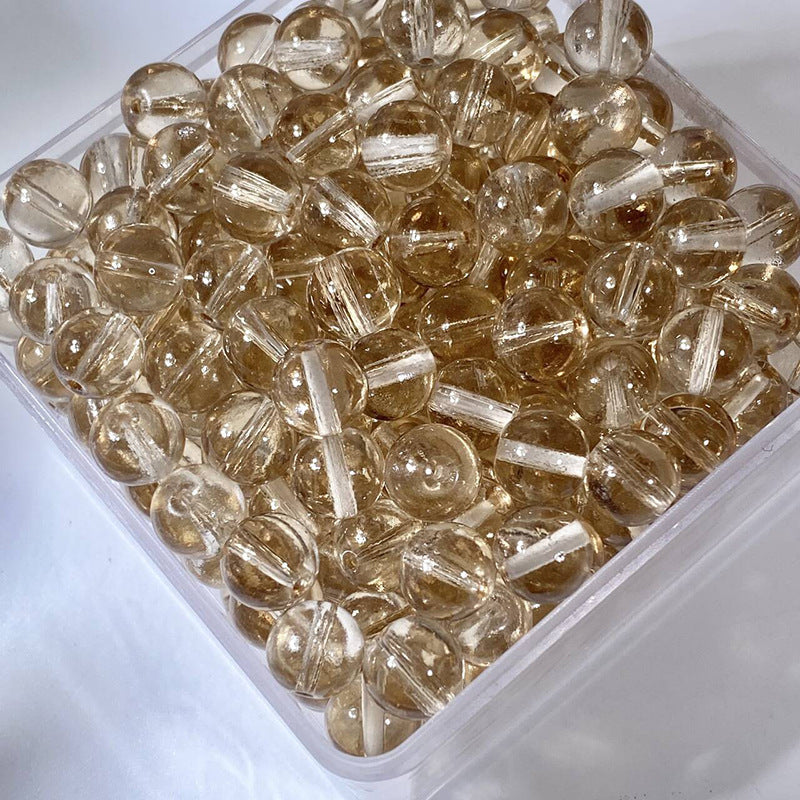 10/12mm Transparent Glass Beads - 17 Options Available