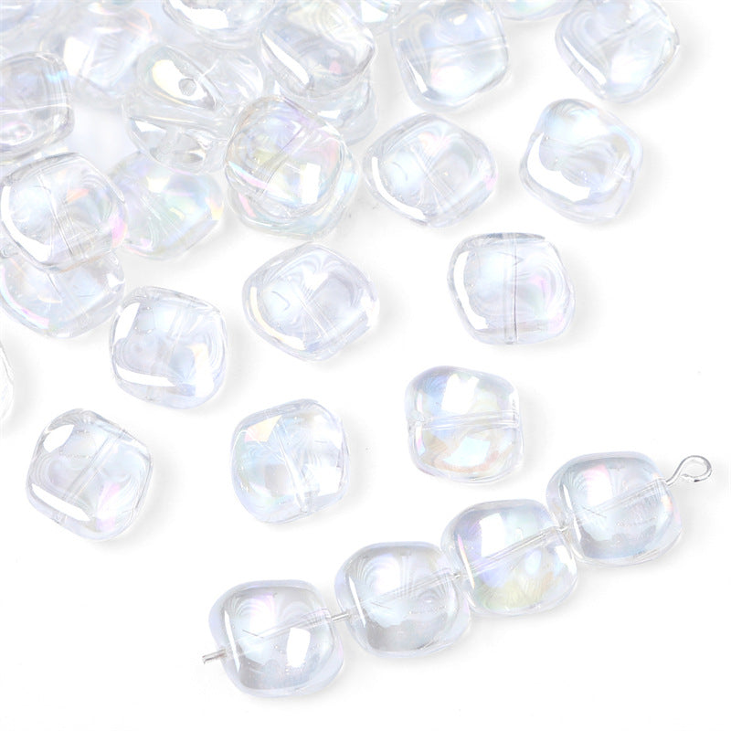 12x11mm Gradient Iridescent Glass Beads - 15 Options Available