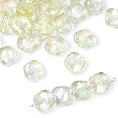 12x11mm Gradient Iridescent Glass Beads - 15 Options Available