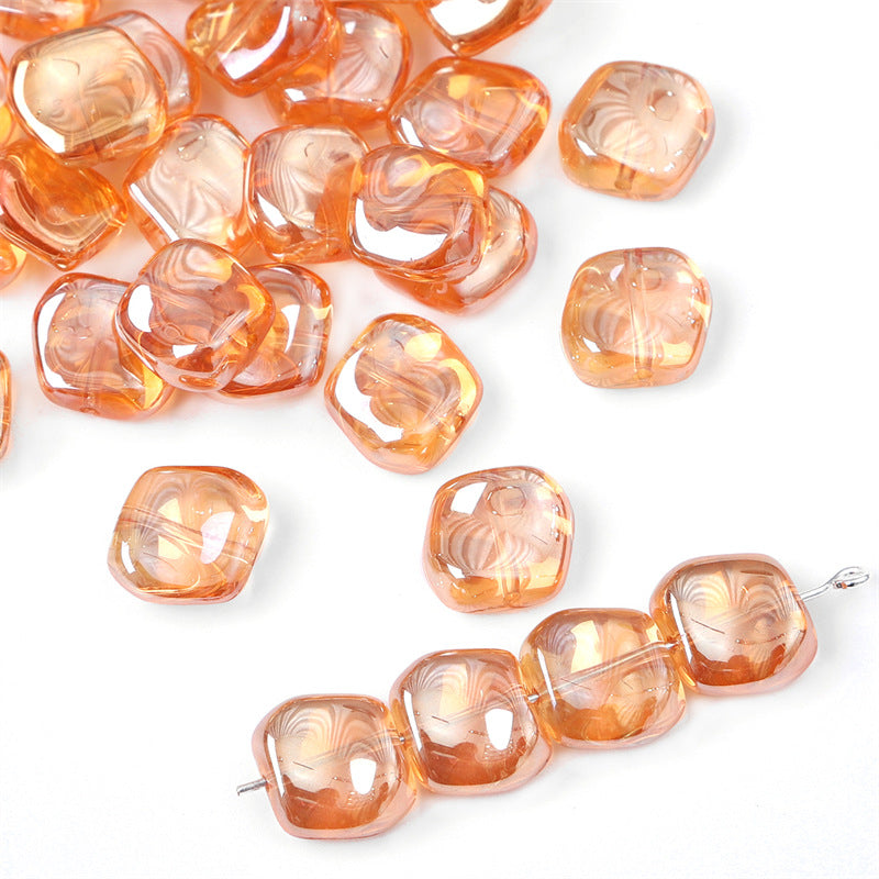 12x11mm Gradient Iridescent Glass Beads - 15 Options Available