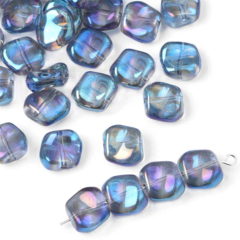 12x11mm Gradient Iridescent Glass Beads - 15 Options Available