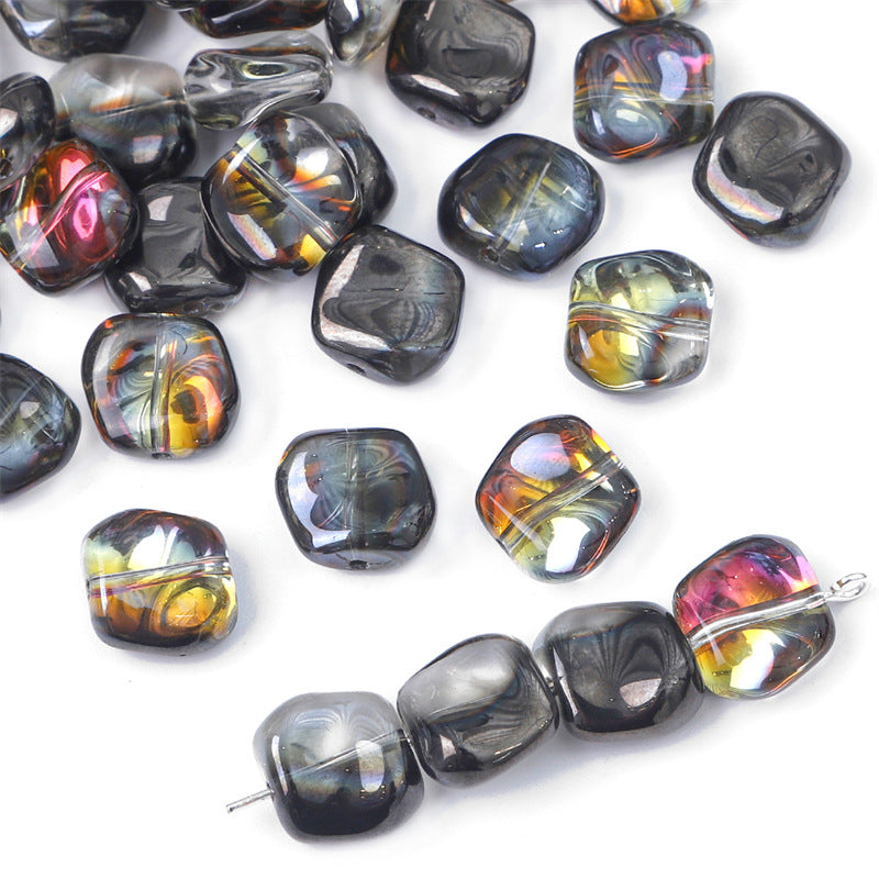 12x11mm Gradient Iridescent Glass Beads - 15 Options Available