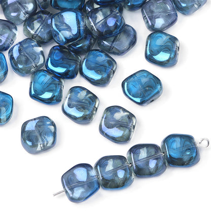 12x11mm Gradient Iridescent Glass Beads - 15 Options Available