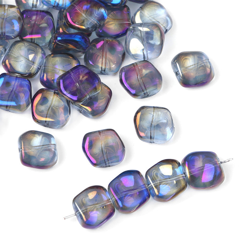 12x11mm Gradient Iridescent Glass Beads - 15 Options Available