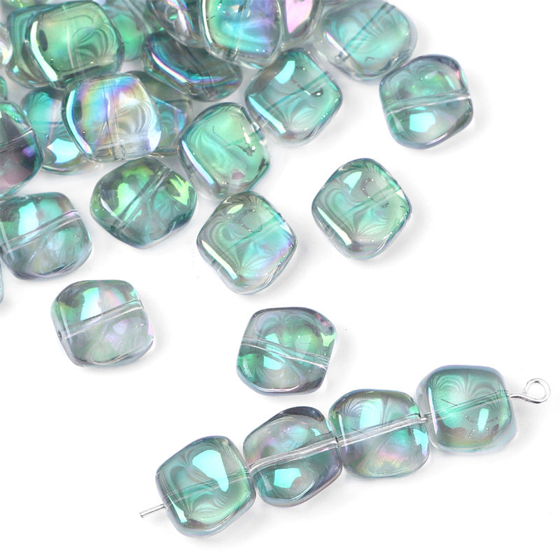 12x11mm Gradient Iridescent Glass Beads - 15 Options Available