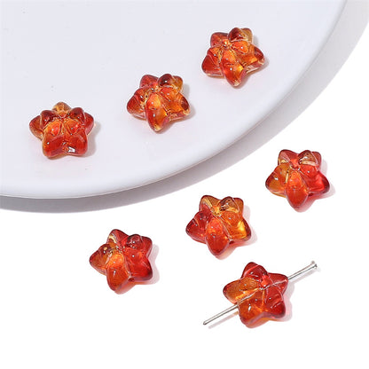 15x14mm Star-Shaped Bow Glass Beads - 7 Options Available