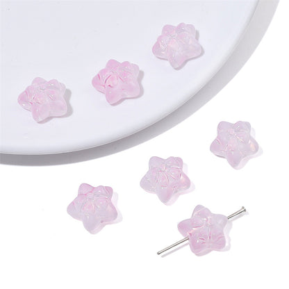 15x14mm Star-Shaped Bow Glass Beads - 7 Options Available