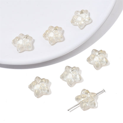 15x14mm Star-Shaped Bow Glass Beads - 7 Options Available