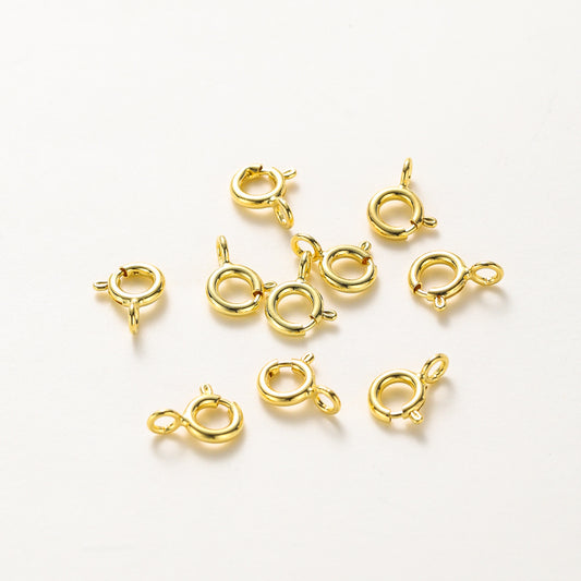 18K Gold Spring Clip (10 Pieces/Pack)