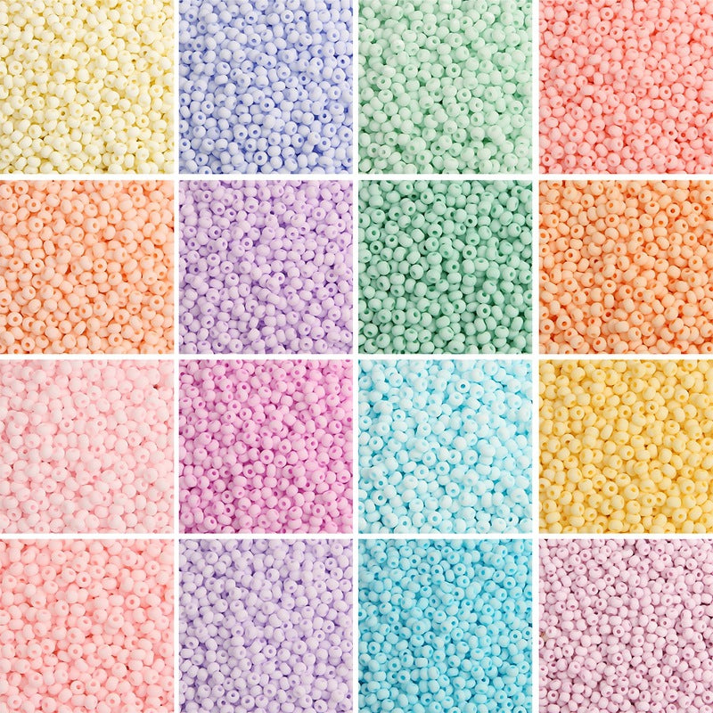 2/3/4mm Frosted Seed Beads - 29 Options Available