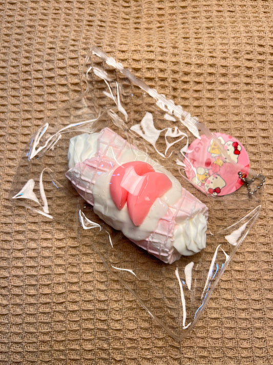Peach Cream Sandwich Pancake Roll
