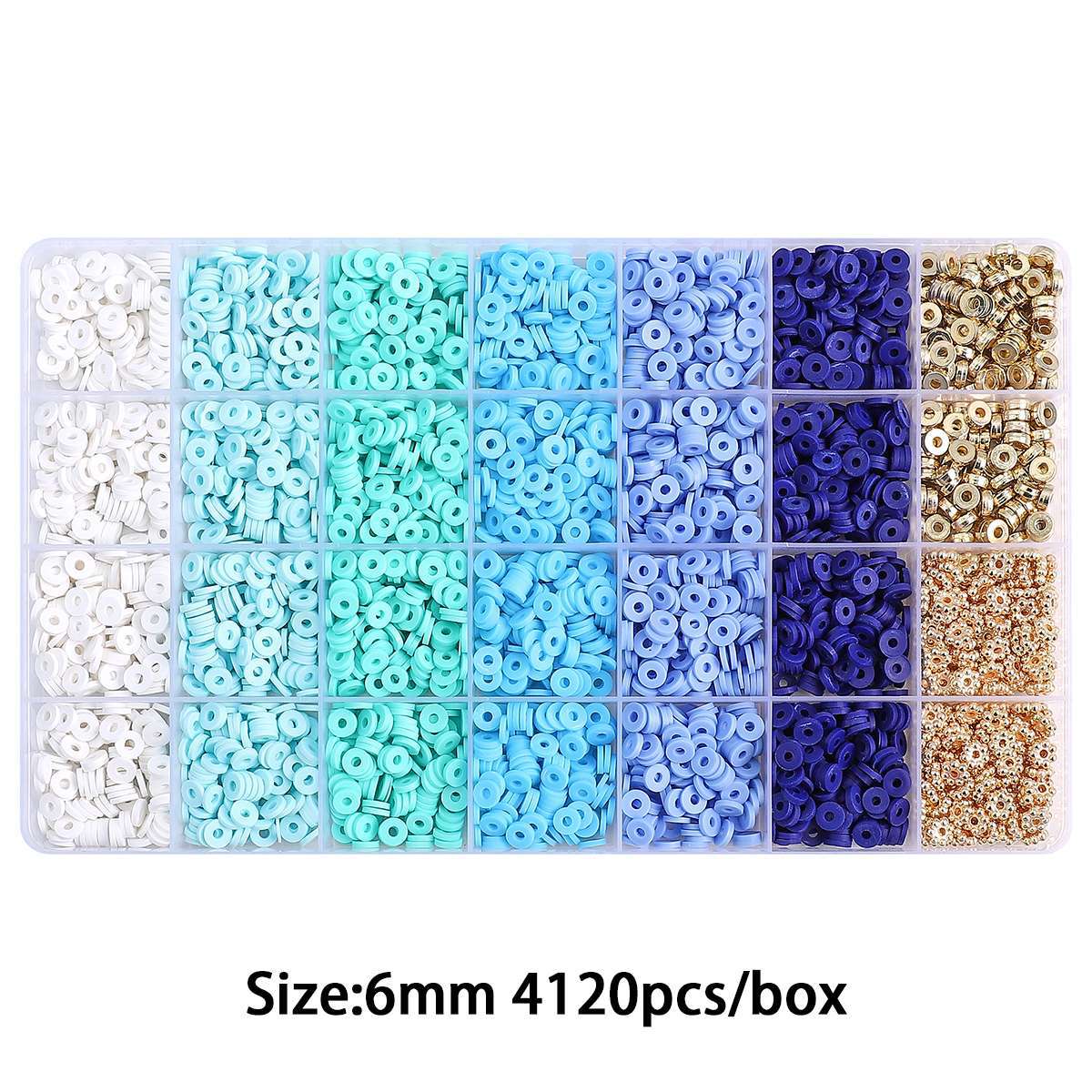 28-Compartment Gradient Color Polymer Clay DIY Kit - 6 Options Available