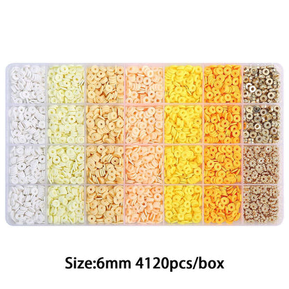 28-Compartment Gradient Color Polymer Clay DIY Kit - 6 Options Available