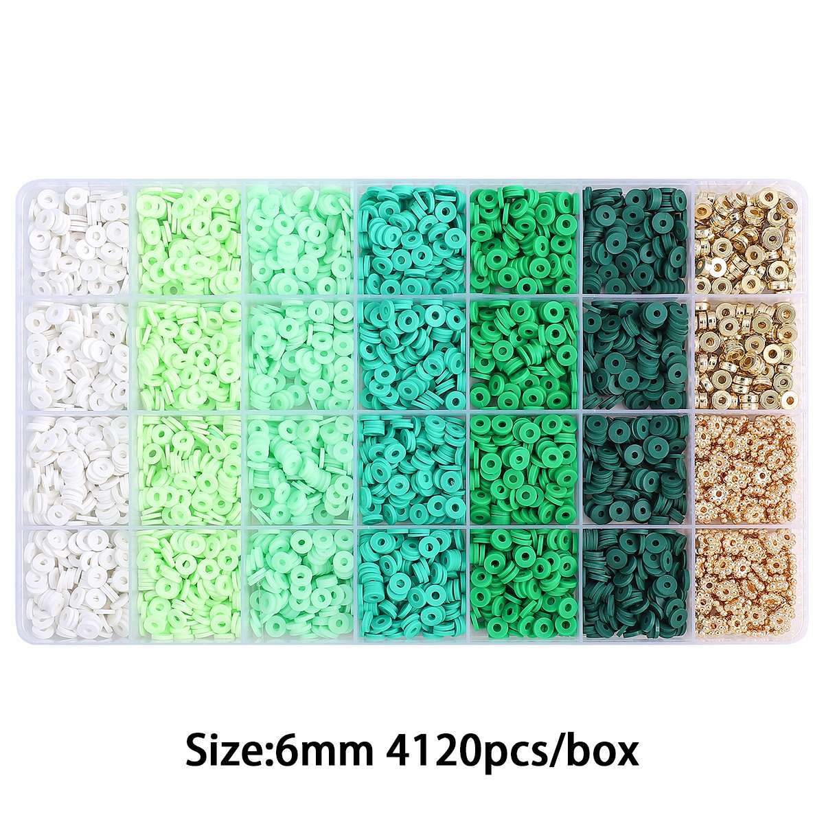 28-Compartment Gradient Color Polymer Clay DIY Kit - 6 Options Available