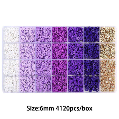 28-Compartment Gradient Color Polymer Clay DIY Kit - 6 Options Available