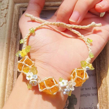 Orange Gummy Candy Braided Bracelet