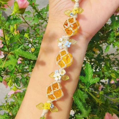 Orange Gummy Candy Braided Bracelet