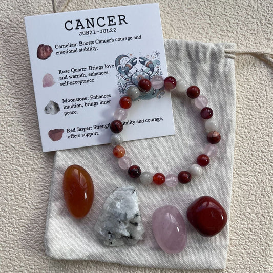 Cancer Crystal Bracelet & Stone Set