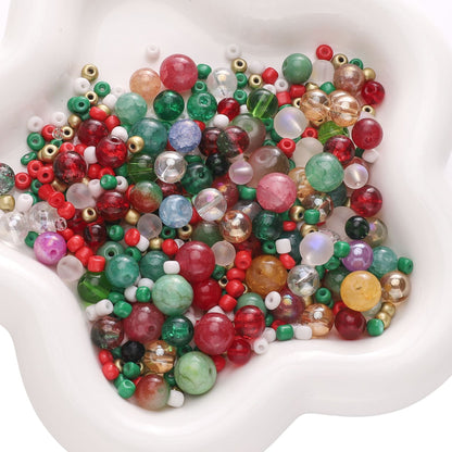 Mixed Style Glass Beads - Available in 9 Different Color Options