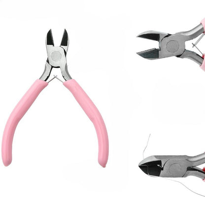 Pink Handle Diagonal Cutting Pliers