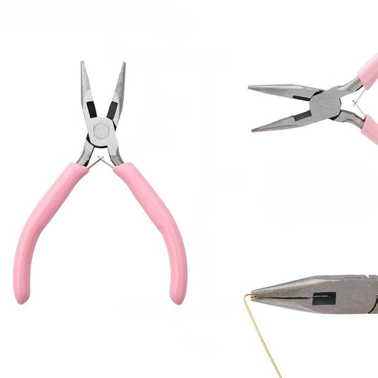 Pink Handle Needle-Nose Pliers (Smooth)