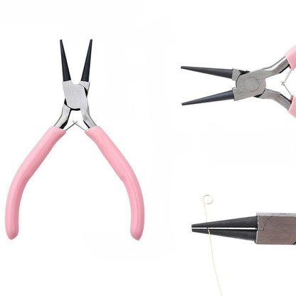 Pink Handle Round Nose Pliers