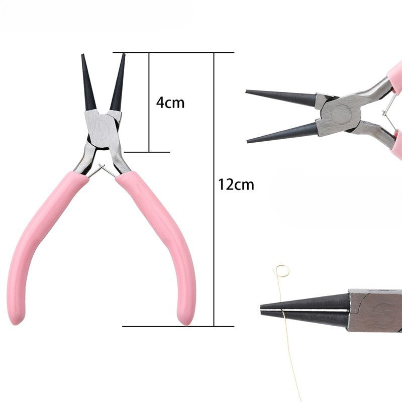 Pink Handle Round Nose Pliers