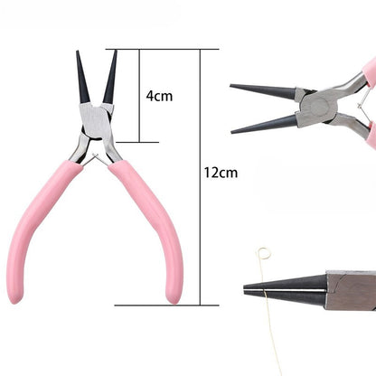 Pink Handle Round Nose Pliers